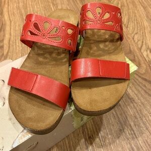 Size 38  US 7.5 Noat woman’s red sandals. Brand new with box.